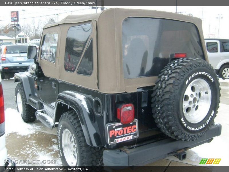 Black / Green/Khaki 1998 Jeep Wrangler Sahara 4x4