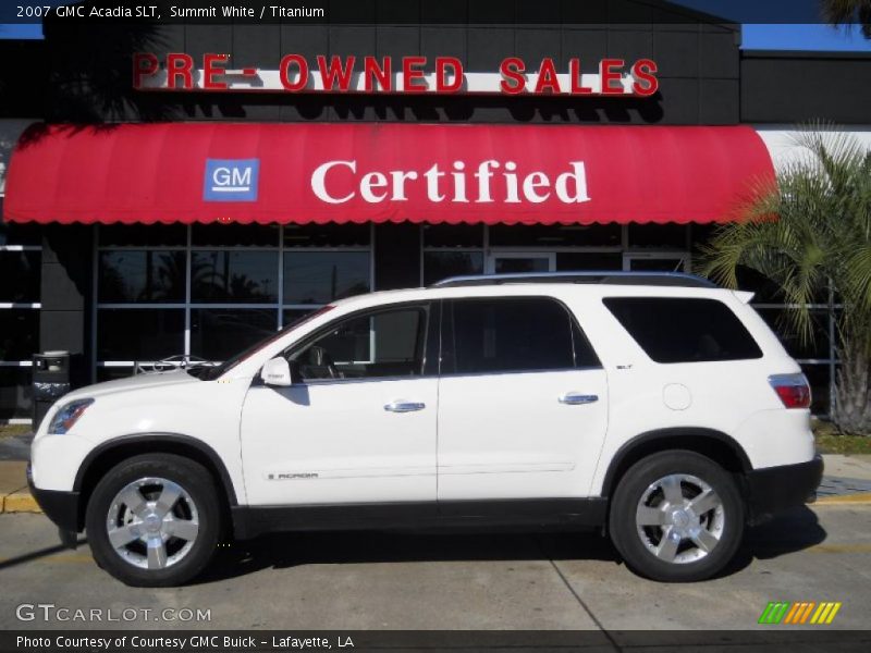 Summit White / Titanium 2007 GMC Acadia SLT