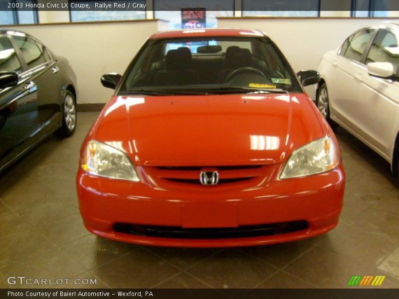Rallye Red / Gray 2003 Honda Civic LX Coupe