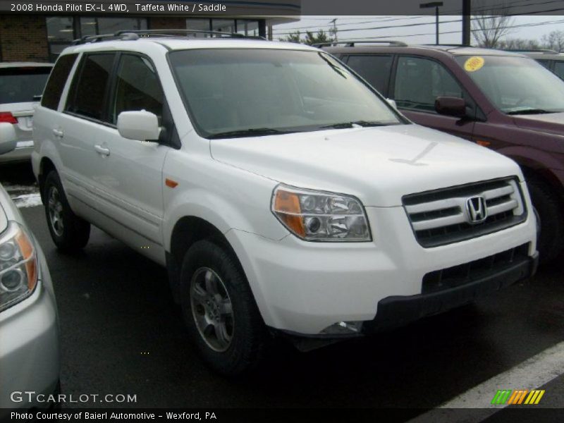 Taffeta White / Saddle 2008 Honda Pilot EX-L 4WD
