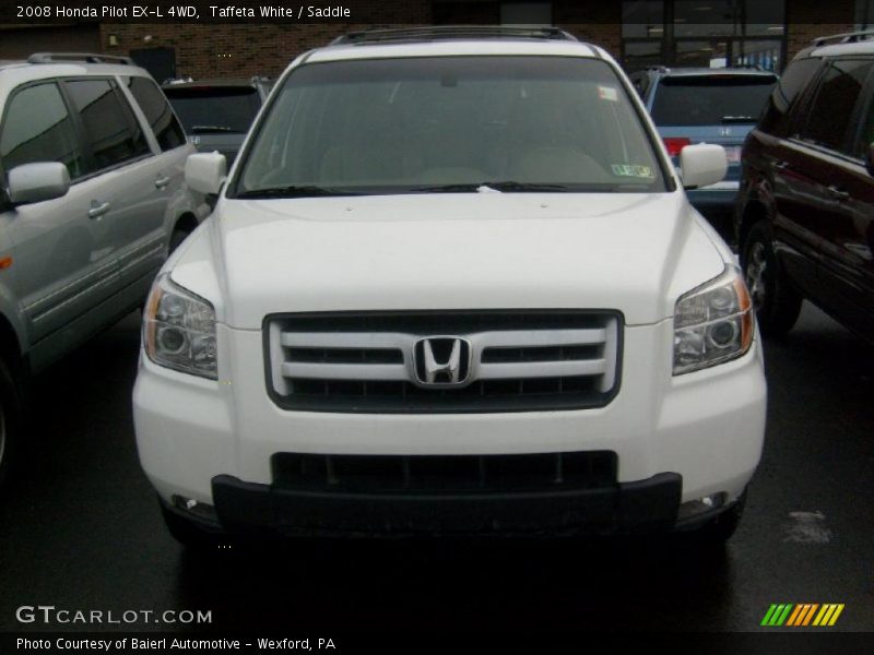Taffeta White / Saddle 2008 Honda Pilot EX-L 4WD