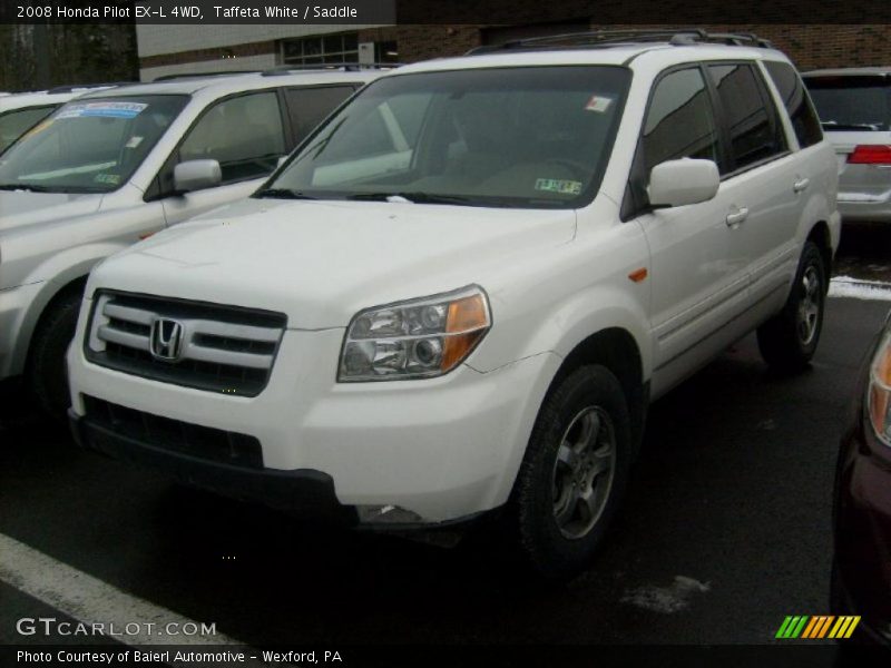 Taffeta White / Saddle 2008 Honda Pilot EX-L 4WD