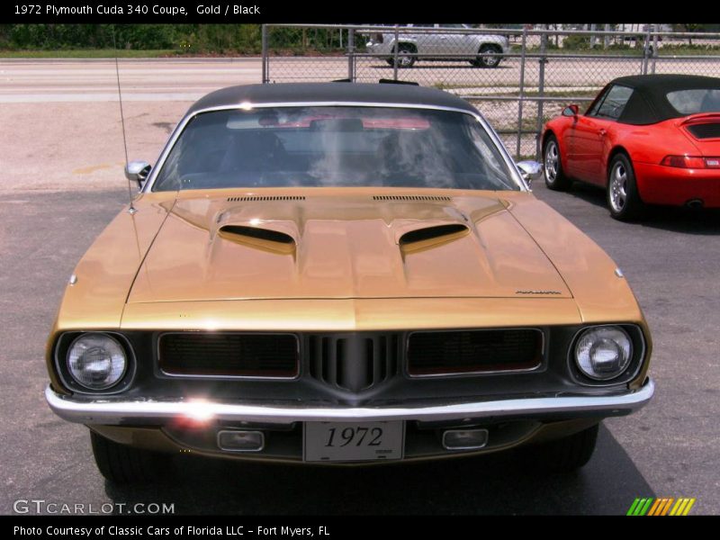 Gold / Black 1972 Plymouth Cuda 340 Coupe