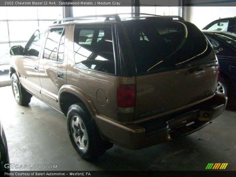 Sandalwood Metallic / Medium Gray 2002 Chevrolet Blazer LS 4x4