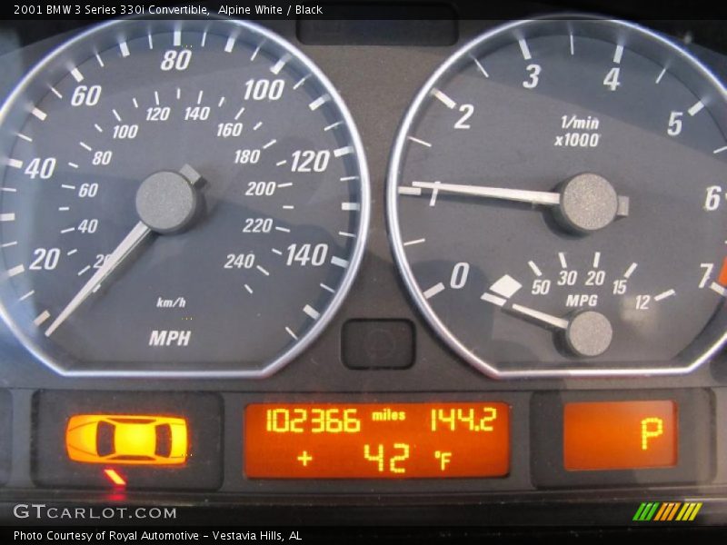 Alpine White / Black 2001 BMW 3 Series 330i Convertible