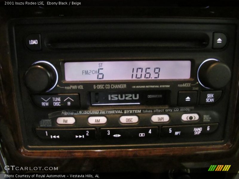 Ebony Black / Beige 2001 Isuzu Rodeo LSE
