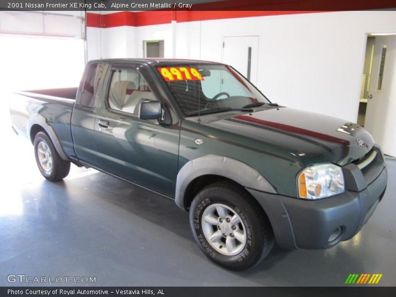Alpine Green Metallic / Gray 2001 Nissan Frontier XE King Cab