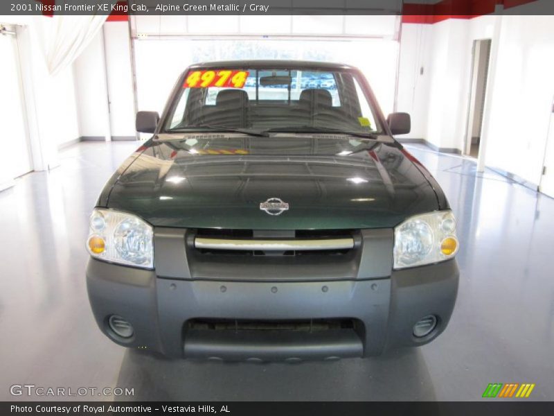 Alpine Green Metallic / Gray 2001 Nissan Frontier XE King Cab