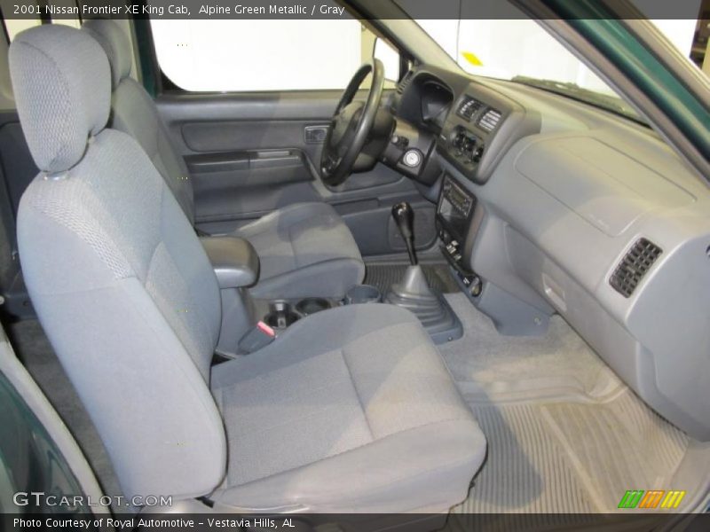 Alpine Green Metallic / Gray 2001 Nissan Frontier XE King Cab