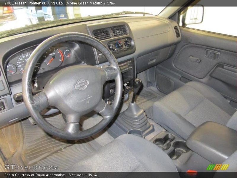 Alpine Green Metallic / Gray 2001 Nissan Frontier XE King Cab
