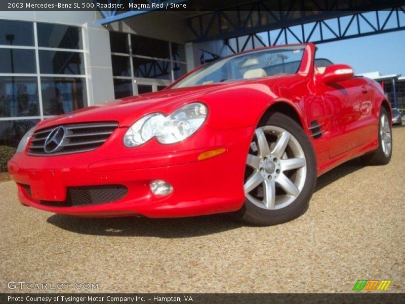 Magma Red / Stone 2003 Mercedes-Benz SL 500 Roadster