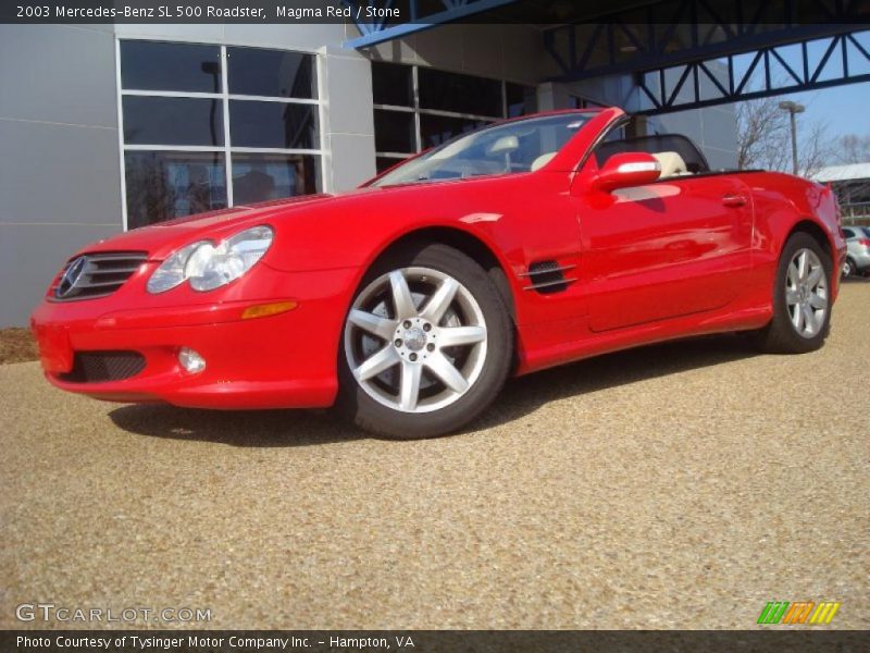 Magma Red / Stone 2003 Mercedes-Benz SL 500 Roadster