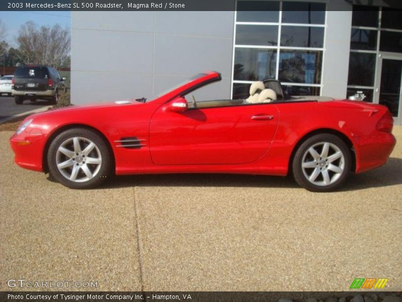 Magma Red / Stone 2003 Mercedes-Benz SL 500 Roadster