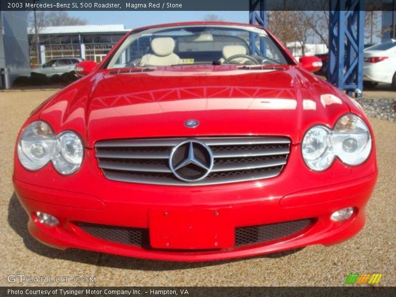 Magma Red / Stone 2003 Mercedes-Benz SL 500 Roadster