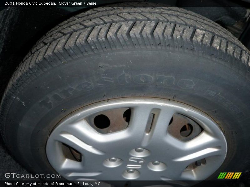 Clover Green / Beige 2001 Honda Civic LX Sedan
