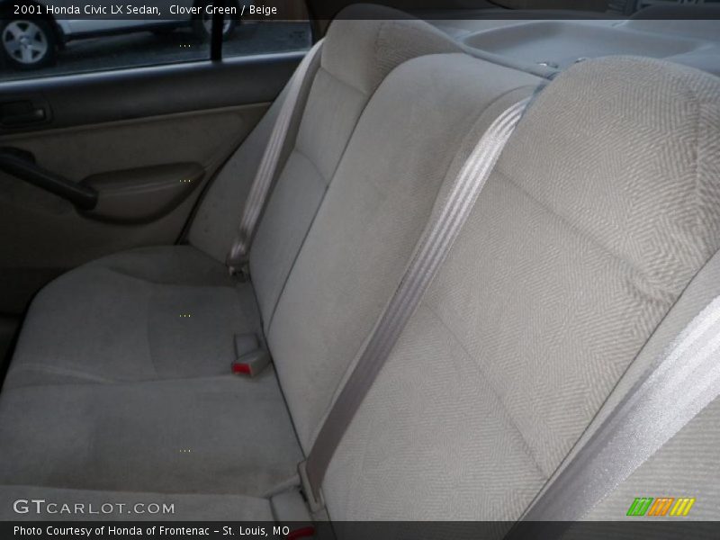 Clover Green / Beige 2001 Honda Civic LX Sedan