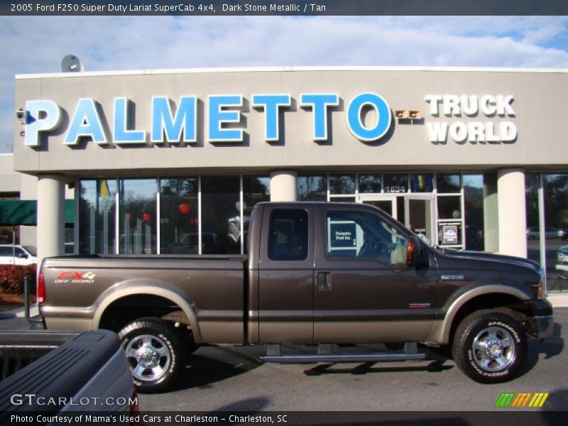 Dark Stone Metallic / Tan 2005 Ford F250 Super Duty Lariat SuperCab 4x4