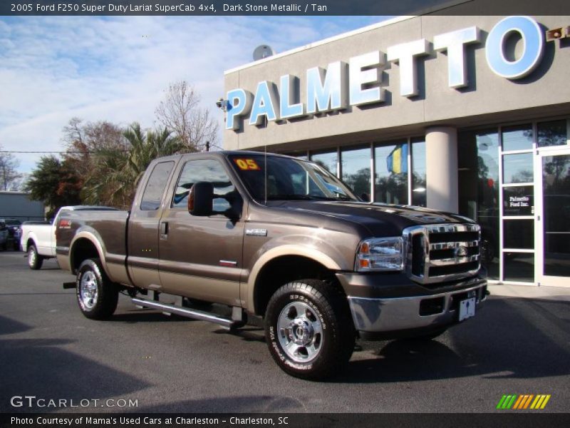 Dark Stone Metallic / Tan 2005 Ford F250 Super Duty Lariat SuperCab 4x4