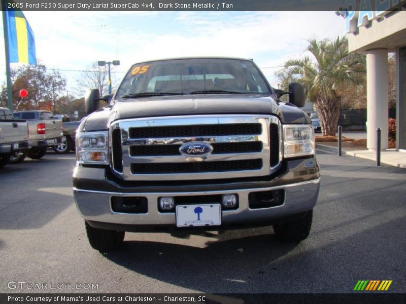Dark Stone Metallic / Tan 2005 Ford F250 Super Duty Lariat SuperCab 4x4