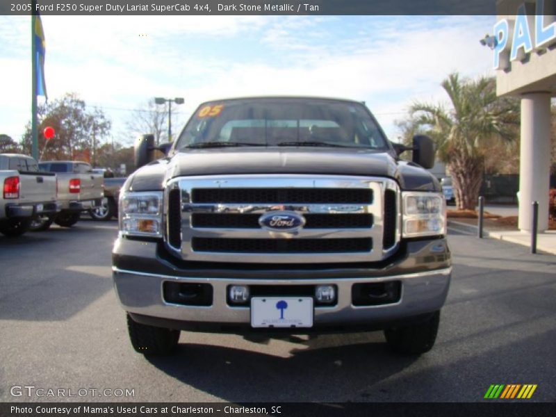 Dark Stone Metallic / Tan 2005 Ford F250 Super Duty Lariat SuperCab 4x4