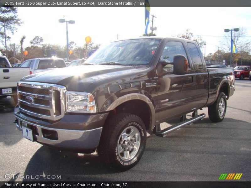 Dark Stone Metallic / Tan 2005 Ford F250 Super Duty Lariat SuperCab 4x4