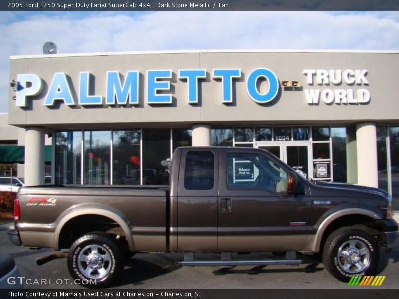 Dark Stone Metallic / Tan 2005 Ford F250 Super Duty Lariat SuperCab 4x4