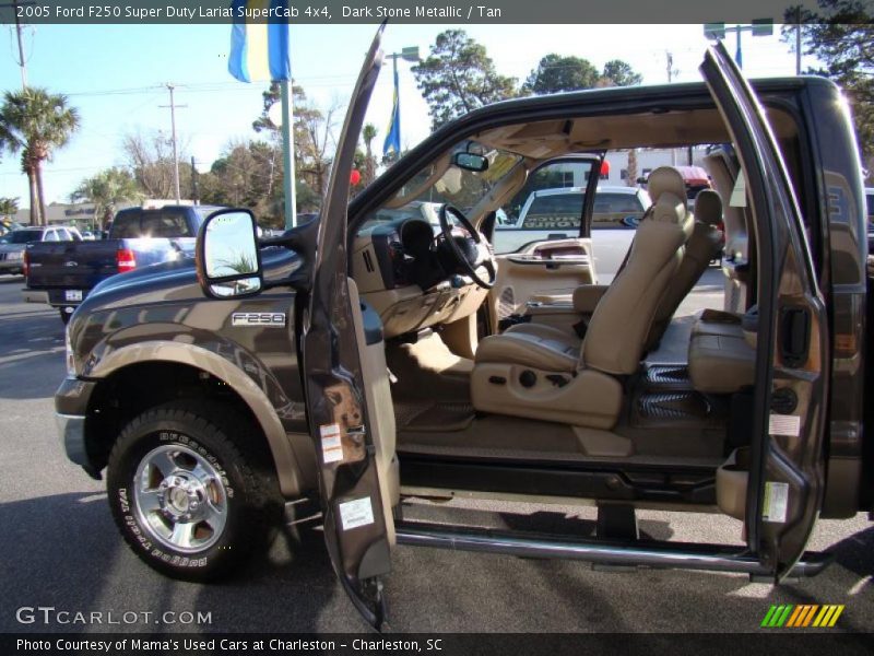 Dark Stone Metallic / Tan 2005 Ford F250 Super Duty Lariat SuperCab 4x4