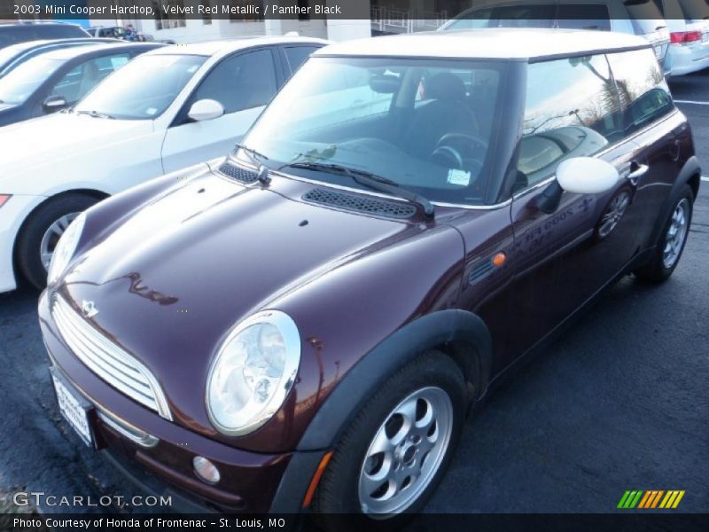 Velvet Red Metallic / Panther Black 2003 Mini Cooper Hardtop