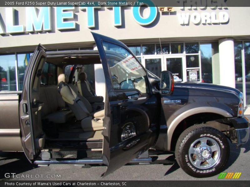 Dark Stone Metallic / Tan 2005 Ford F250 Super Duty Lariat SuperCab 4x4