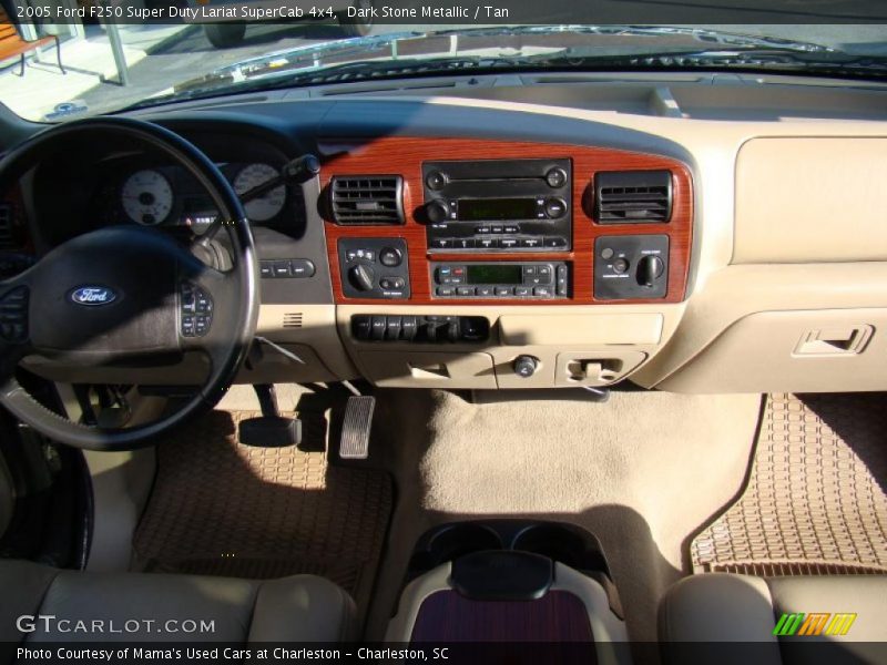 Dark Stone Metallic / Tan 2005 Ford F250 Super Duty Lariat SuperCab 4x4