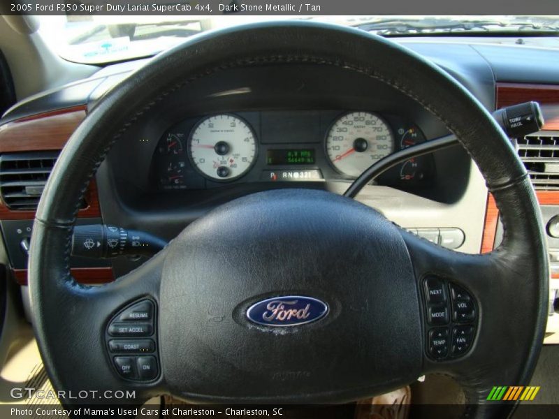 Dark Stone Metallic / Tan 2005 Ford F250 Super Duty Lariat SuperCab 4x4