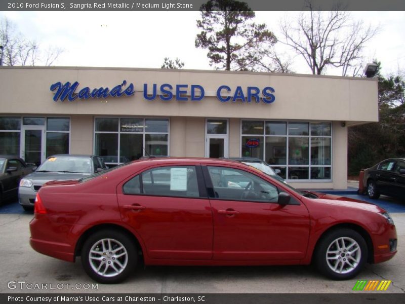 Sangria Red Metallic / Medium Light Stone 2010 Ford Fusion S