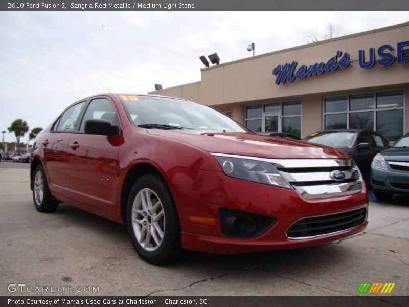Sangria Red Metallic / Medium Light Stone 2010 Ford Fusion S