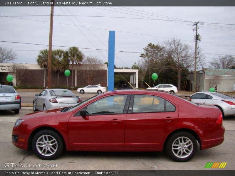 Sangria Red Metallic / Medium Light Stone 2010 Ford Fusion S