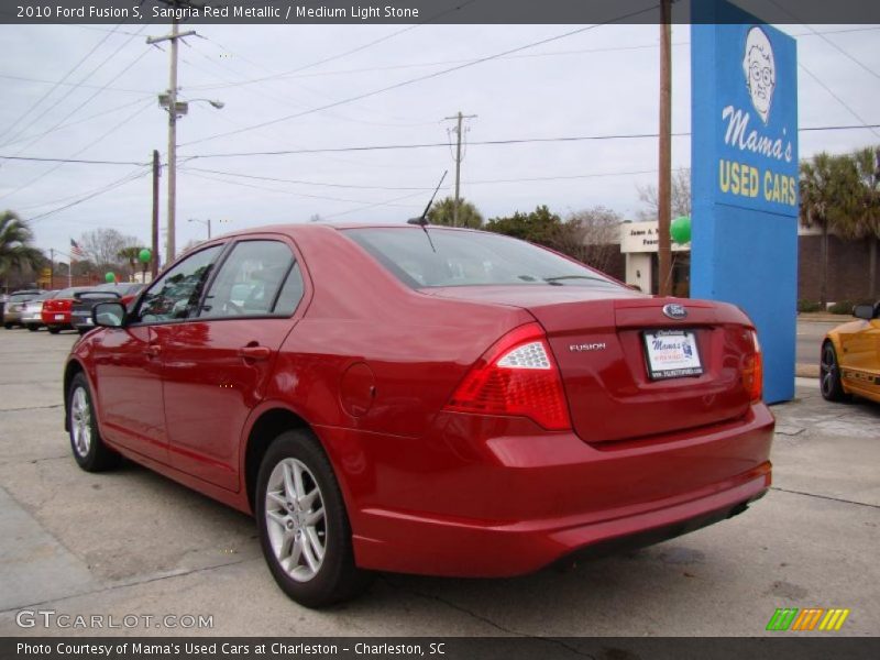 Sangria Red Metallic / Medium Light Stone 2010 Ford Fusion S