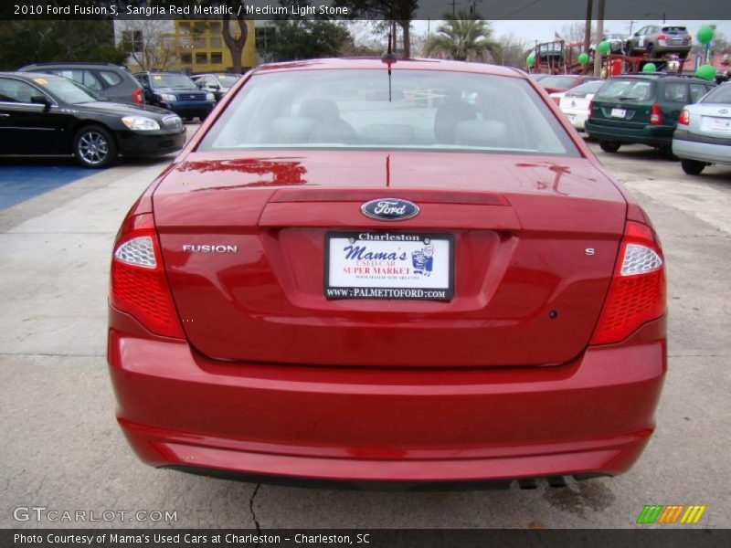 Sangria Red Metallic / Medium Light Stone 2010 Ford Fusion S