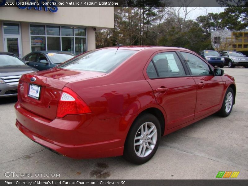 Sangria Red Metallic / Medium Light Stone 2010 Ford Fusion S