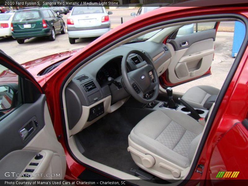 Sangria Red Metallic / Medium Light Stone 2010 Ford Fusion S