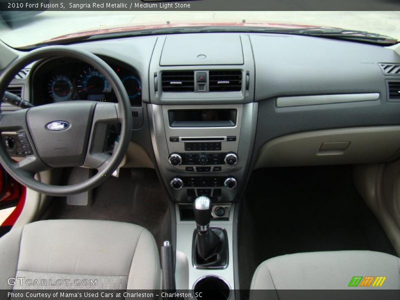 Sangria Red Metallic / Medium Light Stone 2010 Ford Fusion S