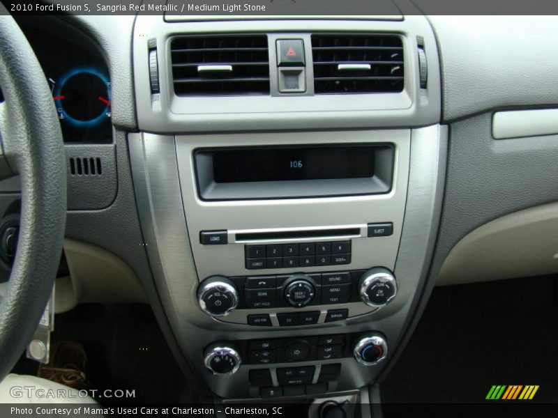 Sangria Red Metallic / Medium Light Stone 2010 Ford Fusion S