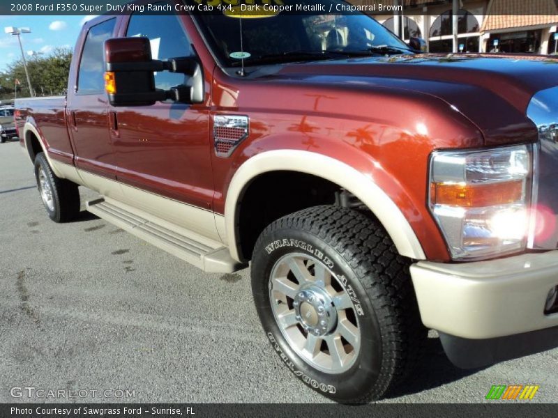 Dark Copper Metallic / Chaparral Brown 2008 Ford F350 Super Duty King Ranch Crew Cab 4x4