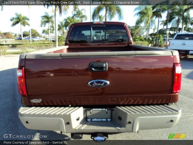 Dark Copper Metallic / Chaparral Brown 2008 Ford F350 Super Duty King Ranch Crew Cab 4x4