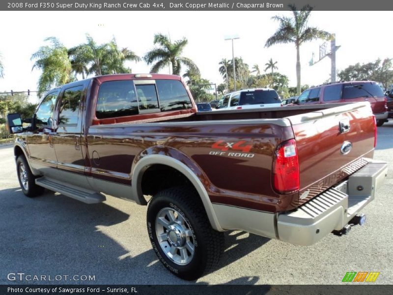 Dark Copper Metallic / Chaparral Brown 2008 Ford F350 Super Duty King Ranch Crew Cab 4x4