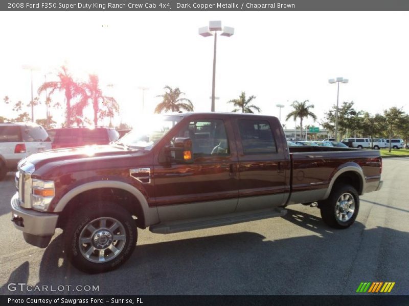 Dark Copper Metallic / Chaparral Brown 2008 Ford F350 Super Duty King Ranch Crew Cab 4x4