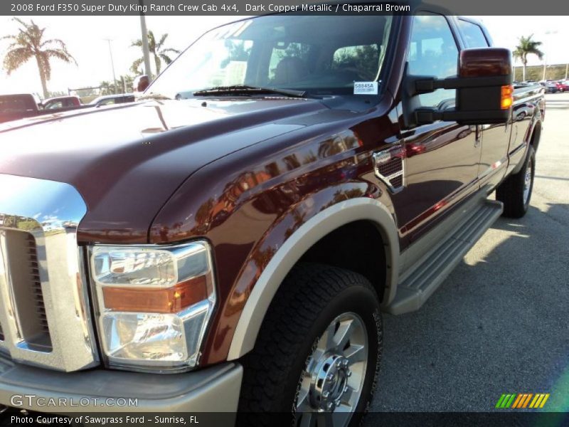 Dark Copper Metallic / Chaparral Brown 2008 Ford F350 Super Duty King Ranch Crew Cab 4x4