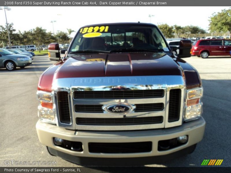 Dark Copper Metallic / Chaparral Brown 2008 Ford F350 Super Duty King Ranch Crew Cab 4x4