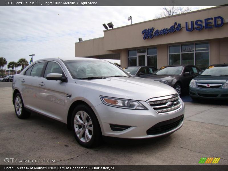 Ingot Silver Metallic / Light Stone 2010 Ford Taurus SEL