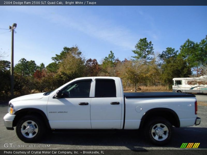 Bright White / Taupe 2004 Dodge Ram 2500 SLT Quad Cab