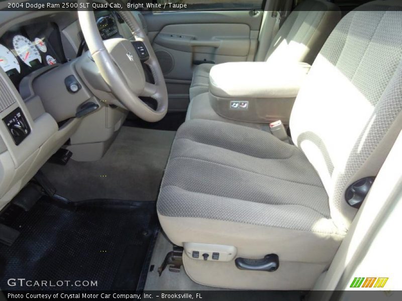 Bright White / Taupe 2004 Dodge Ram 2500 SLT Quad Cab