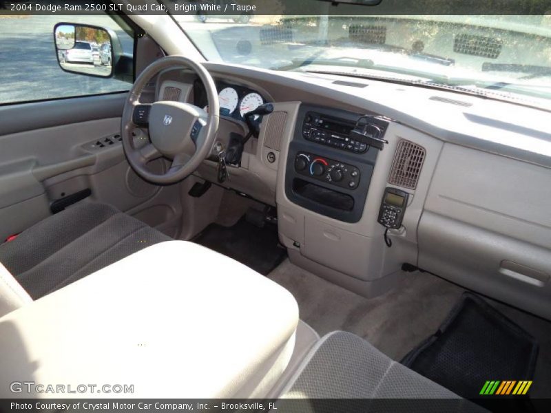 Bright White / Taupe 2004 Dodge Ram 2500 SLT Quad Cab